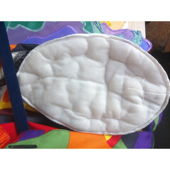 Vintage Louis Feraud Graphic Psychedelic Colorful Silk Blouse Shirt Size 10 - Picture 8 of 9